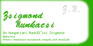 zsigmond munkacsi business card